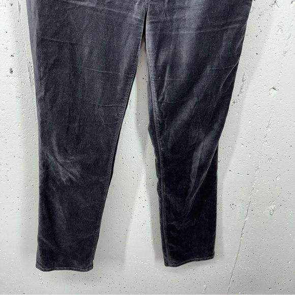 La Vie Women’s size 29 Clemence Gray Velvet High Rise Skinny Straight Leg Pants - Picture 4 of 16